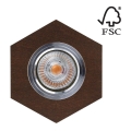 Lampada LED da incasso VITAR 1xGU10/5W/230V CRI 90 faggio – FSC certificato