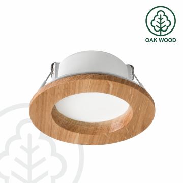 Lampada LED da incasso WOODY SPOT LED/5,5W/230V 4000K quercia ø 10 cm