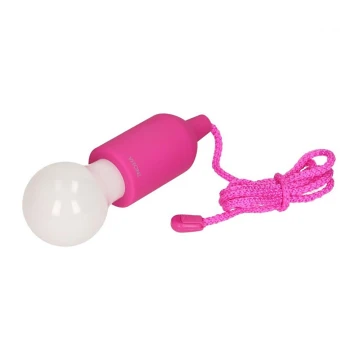 Lampada LED portatile LED/1W/3xAAA rosa