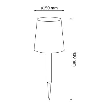 Lampada LED solare RUMBA LED/1,2V IP44