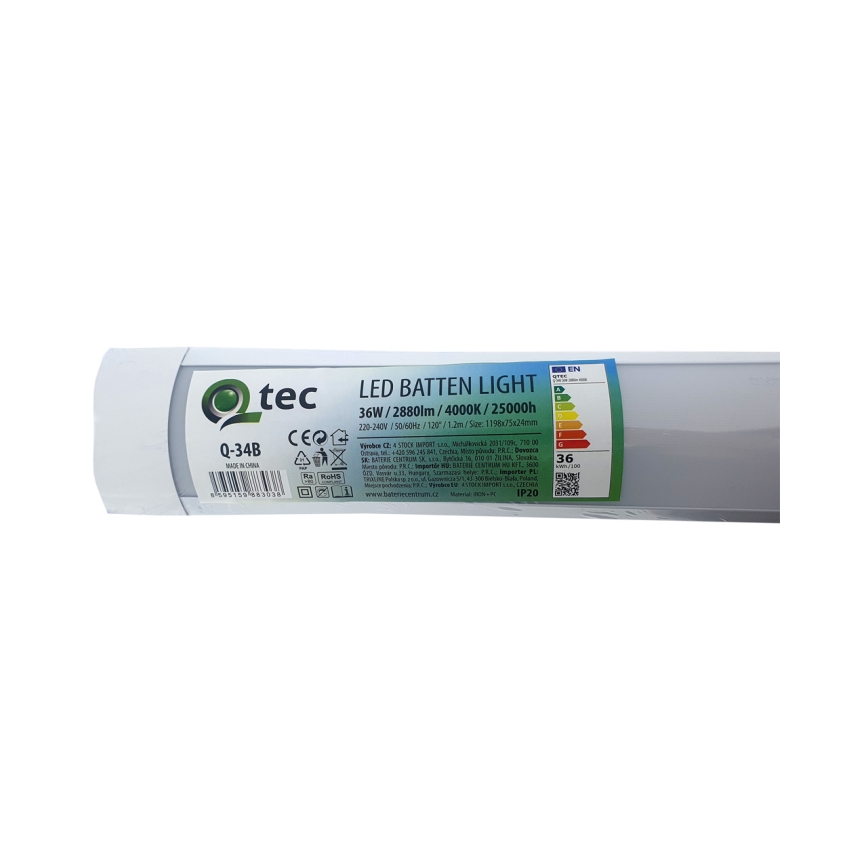 Lampada LED sottopensile QTEC LED/36W/230V 120 cm bianco