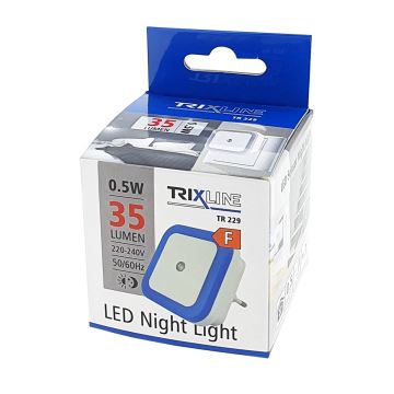 Lampada notturna LED con sensore LED/0,5W/230V blu