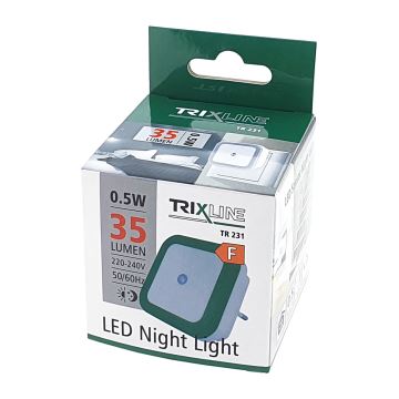 Lampada notturna LED con sensore LED/0,5W/230V verde