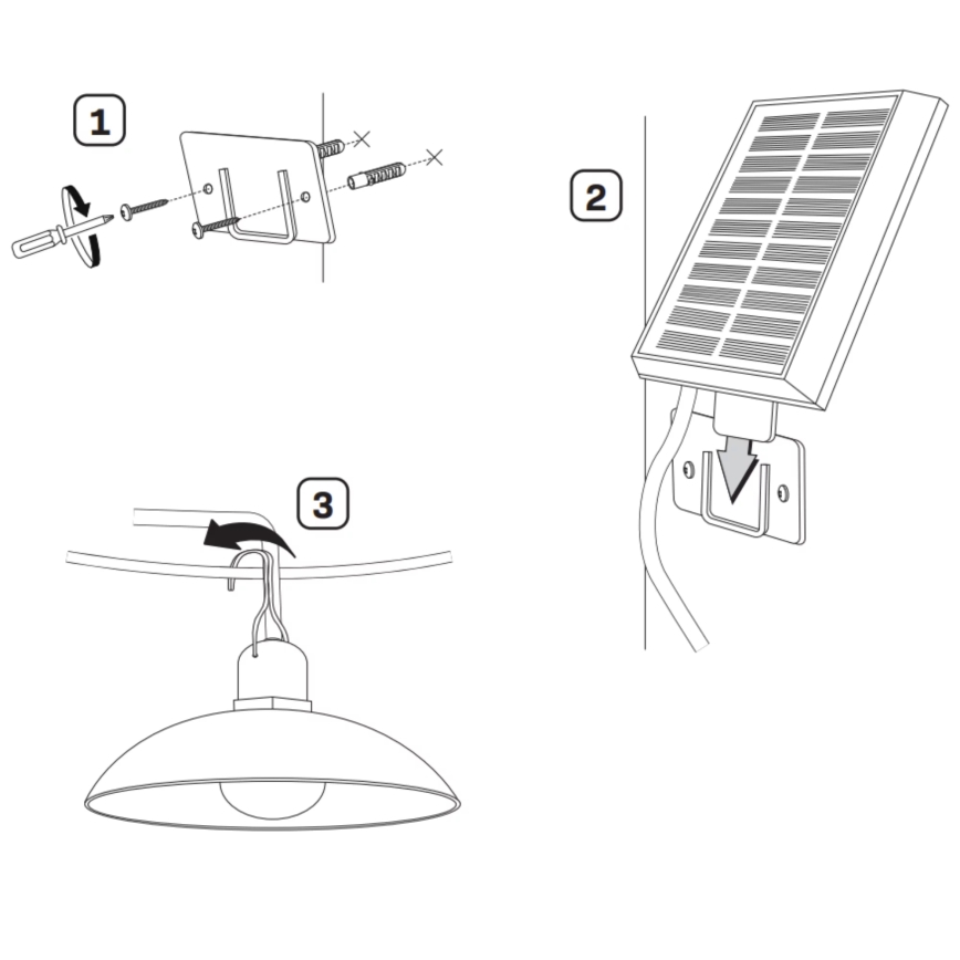 Lampada solare LED CELINA LED/1,8W/3,7V IP44 + telecomando