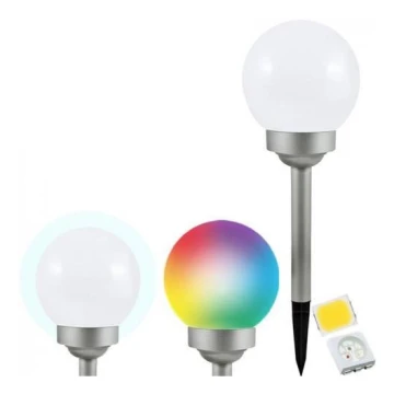Lampada solare LED RGB BALL LED/0,2W/AA 1,2V/600mAh IP44