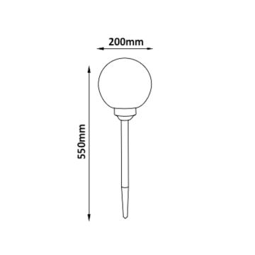 Lampada solare LED RGB LED-RGB/0,2W/AA 1,2V/600mAh IP44