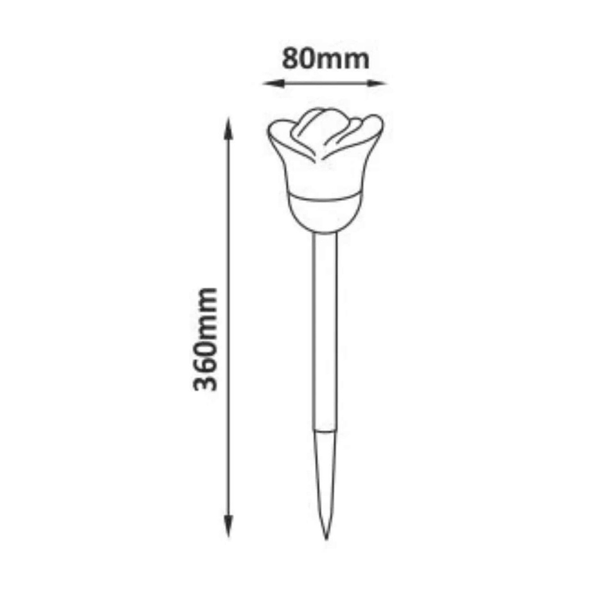 Lampada solare LED RGB ROSE LED/1,2V IP44