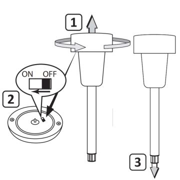 Lampada solare LED STIK LED/1,2V IP44