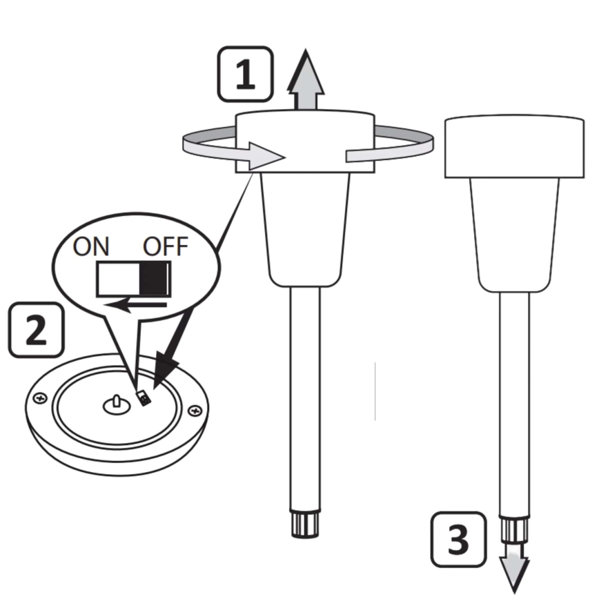 Lampada solare LED STIK LED/1,2V IP44