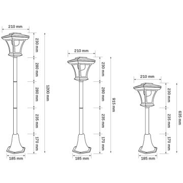 Lampada solare LED TIRANA LED/1,6W/5V IP44