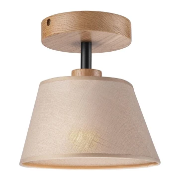 Lampadario a plafone ANTONIO 1xE14/60W/230V beige/quercia