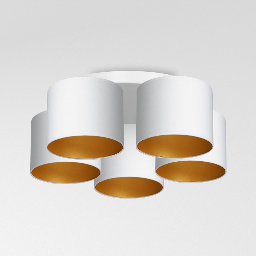 Lampadario a plafone ARDEN 5xE27/60W/230V bianco/oro