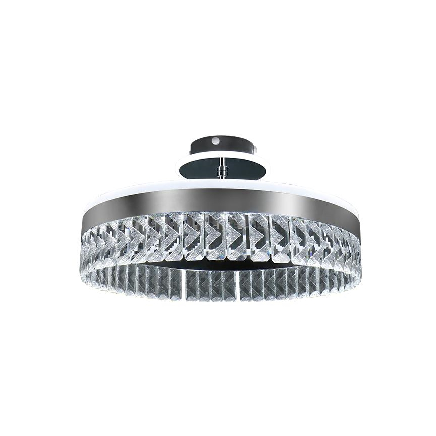 LED Dimmerabile cristallo Lampadario a plafone LED/75W/230V 3000-6500K cromo + telecomando