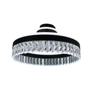 LED Dimmerabile cristallo Lampadario a plafone LED/75W/230V 3000-6500K nero + telecomando