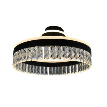 LED Dimmerabile cristallo Lampadario a plafone LED/75W/230V 3000-6500K nero + telecomando