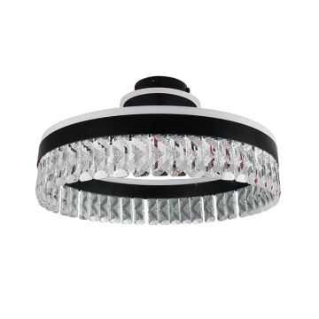 LED Dimmerabile cristallo Lampadario a plafone LED/75W/230V 3000-6500K nero + telecomando