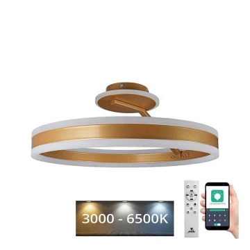 Lampadario a plafone LED dimmerabile LED/86W/230V 3000-6500K oro + telecomando