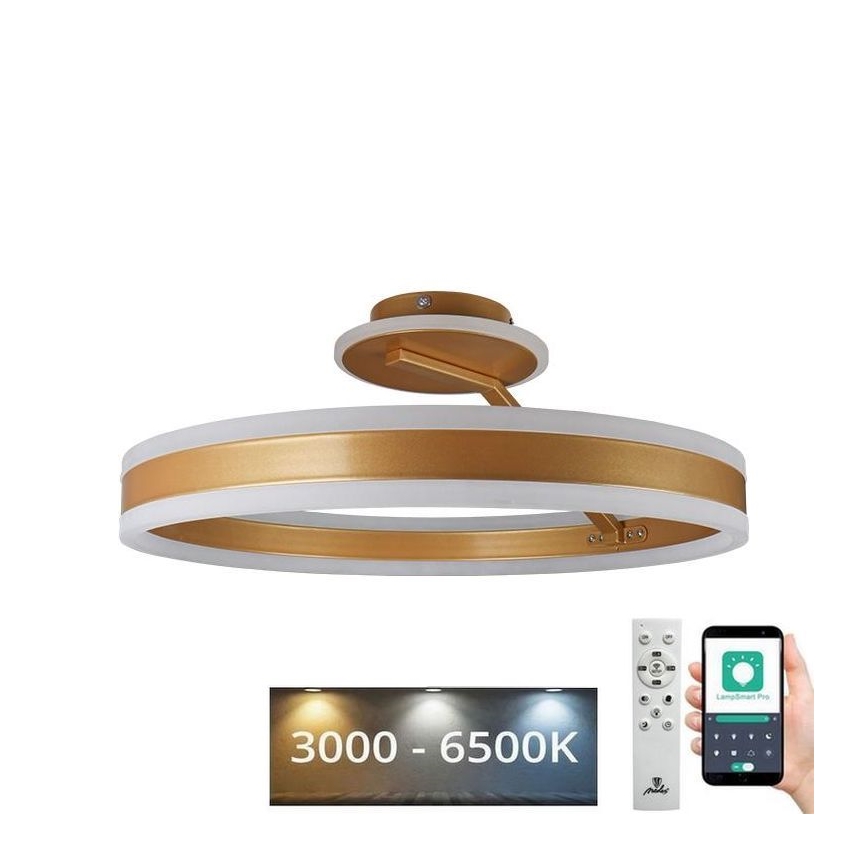 Lampadario a plafone LED dimmerabile LED/86W/230V 3000-6500K oro + telecomando