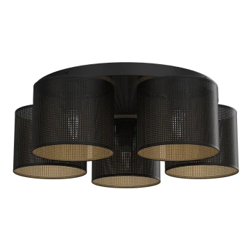 Lampadario a plafone LOFT SHADE 5xE27/60W/230V nero/oro