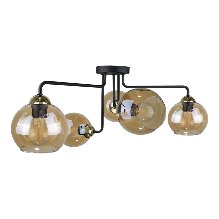 Lampadario a plafone MONDE GOLD 5xE27/60W/230V