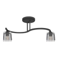 Lampadario a plafone SANTOS 2xE27/60W/230V nero