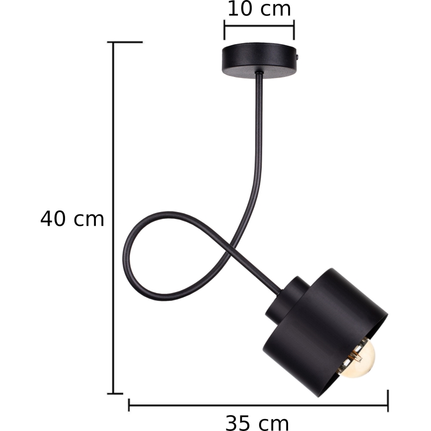 Lampadario a plafone SIMPLY BLACK 1xE27/60W/230V