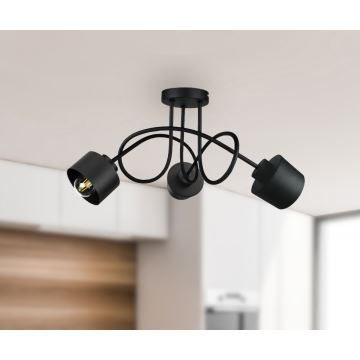 Lampadario a plafone SIMPLY BLACK 3xE27/60W/230V