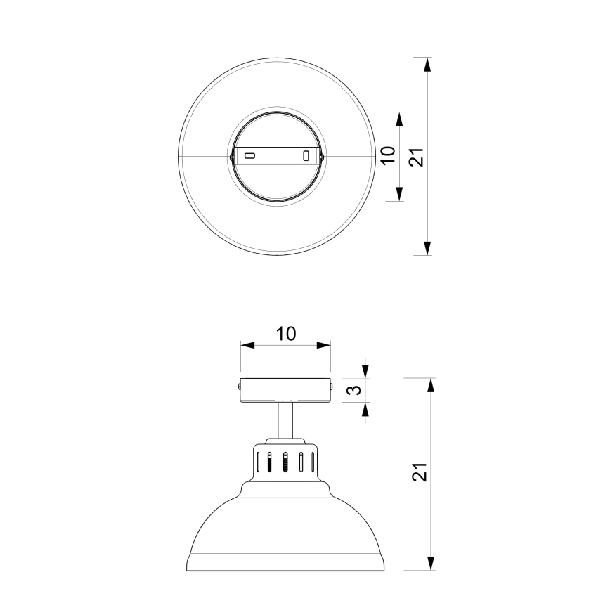 Lampadario a plafone SVEN 1xE27/15W/230V bianco