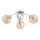 Lampadario a plafone TEVI 3xE27/60W/230V cromo lucido/beige