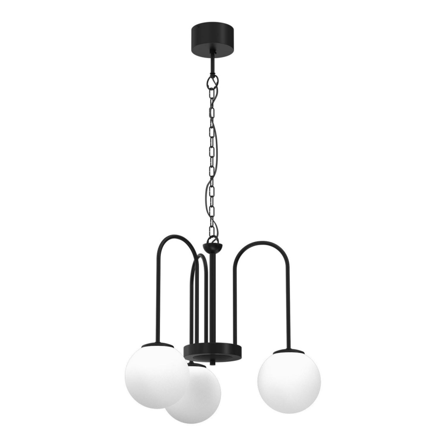 Lampadario a sospensione con catena CAMBRIDGE 3xE14/60W/230V nero