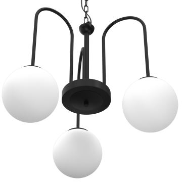 Lampadario a sospensione con catena CAMBRIDGE 3xE14/60W/230V nero