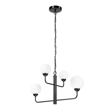 Lampadario a sospensione con catena OSCAR 4xG9/5W/230V nero