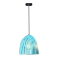 Lampadario a sospensione con filo 1xE27/60W/230V blu