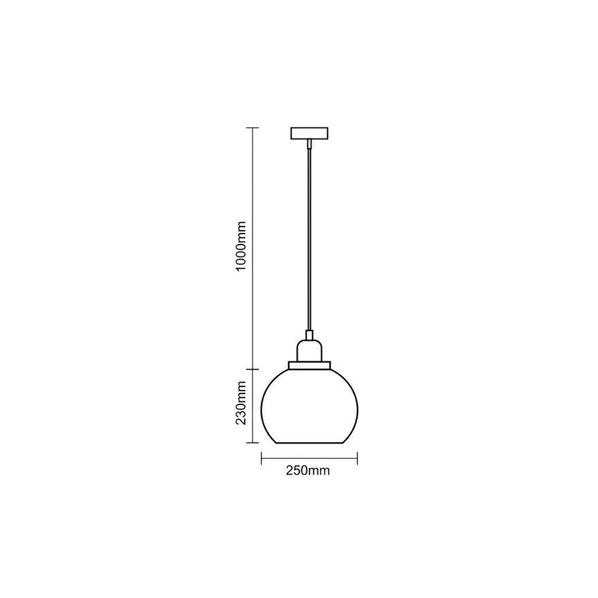 Lampadario a sospensione con filo 1xE27/60W/230V diametro 25 cm