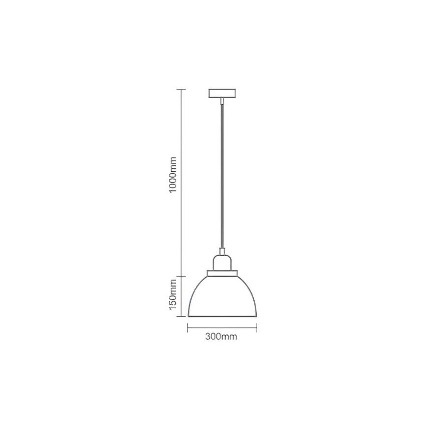 Lampadario a sospensione con filo 1xE27/60W/230V diametro 30 cm