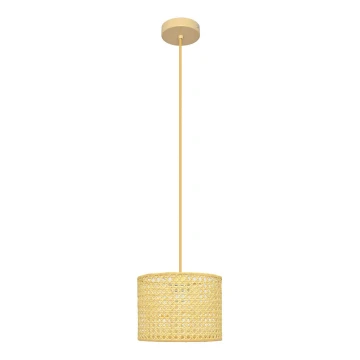 Lampadario a sospensione con filo ALBA 1xE27/60W/230V diametro 20 cm rattan