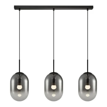 Lampadario a sospensione con filo ALIAS 3xE14/40W/230V nero/grigio