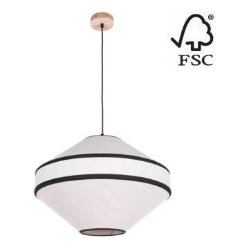 Lampadario a sospensione con filo AMIGO 1xE27/60W/230V quercia – FSC certificato