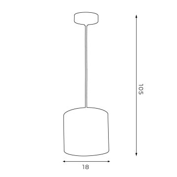 Lampadario a sospensione con filo ARDEN 1xE27/60W/230V diametro 18 cm bianco