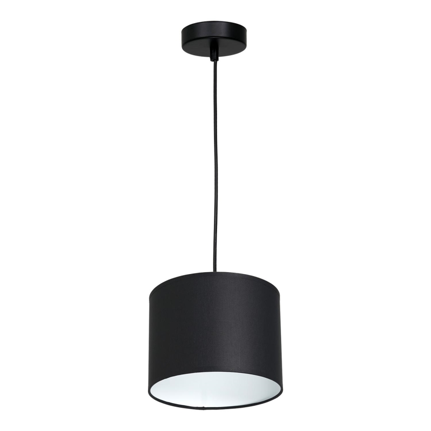 Lampadario a sospensione con filo ARDEN 1xE27/60W/230V diametro 18 cm nero/bianco