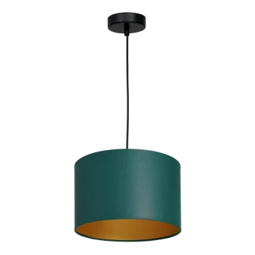 Lampadario a sospensione con filo ARDEN 1xE27/60W/230V diametro 25 cm verde/oro