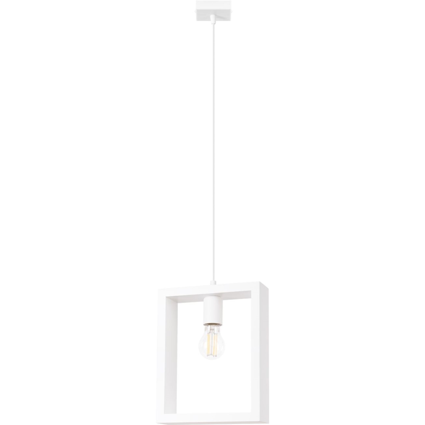 Lampadario a sospensione con filo ARIES 1xE27/15W/230V bianco