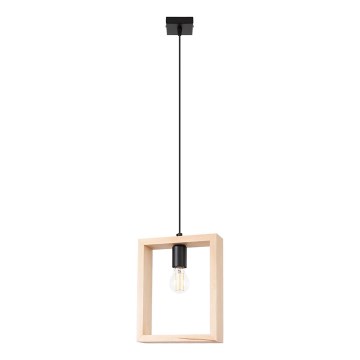 Lampadario a sospensione con filo ARIES 1xE27/15W/230V faggio/beige