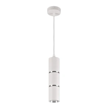 Lampadario a sospensione con filo BAMBOO 1xGU10/10W/230V bianco