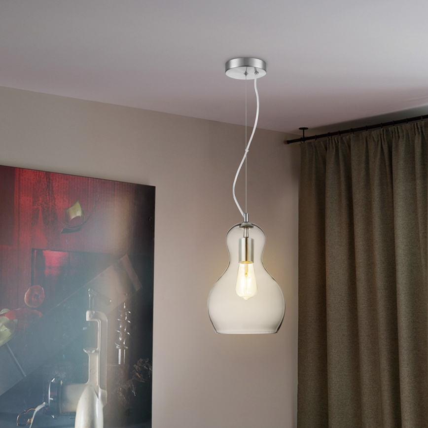 Lampadario a sospensione con filo BELLO 1xE27/40W/230V diametro 21 cm limpido