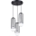 Lampadario a sospensione con filo BRINA 3xG9/8W/230V nero