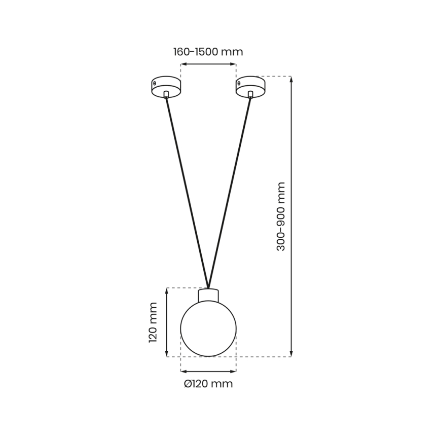 Lampadario a sospensione con filo CAPRI 1xG9/7W/230V