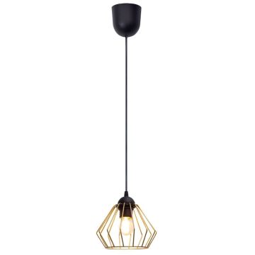 Lampadario a sospensione con filo CEED GOLD 1xE27/60W/230V diametro 17,5 cm nero/oro