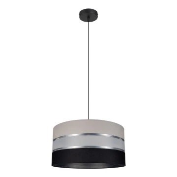 Lampadario a sospensione con filo CORAL 1xE27/60W/230V nero-grigio