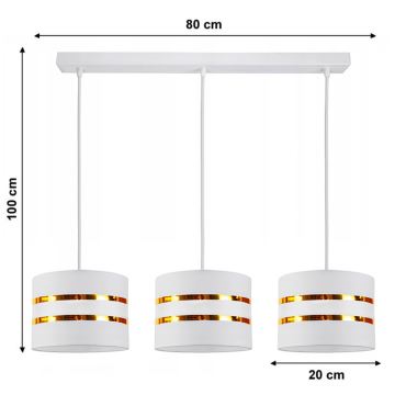 Lampadario a sospensione con filo CORAL 3xE27/60W/230V